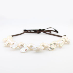 Twin Baroque Pearl Choker (White)