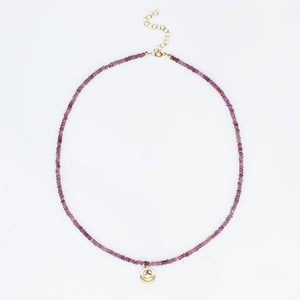 Gemstone Choker with Diamond Charm