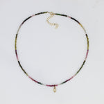 Gemstone Choker with Diamond Charm