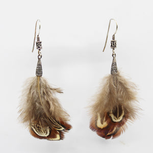 Feather & Diamond Earrings