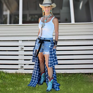 Plaid Flannel Hostess Skirt