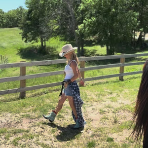 
            
                Load and play video in Gallery viewer, Plaid Flannel Hostess Skirt
            
        