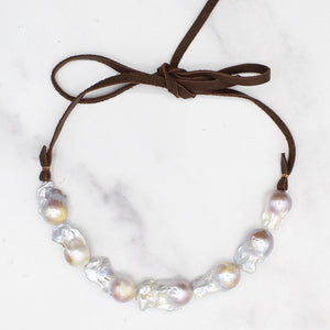 Baroque Pearl Choker (Silver)