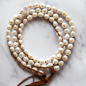 Classic Boho White Long (Medium Pearls)